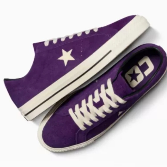 CONVERSE One Star Pro OX Skateboard in Night Purple/Egret/Black - Picture 3 of 16